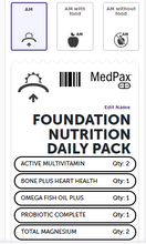 Load image into Gallery viewer, Foundation Nutrition Daily Pack.