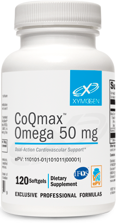 CoQmax™ Omega 50 mg 120 Softgels.