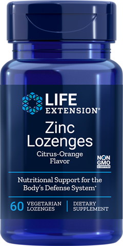 Zinc Lozenges Citrus-Orange Flavor 60 Lozenges.