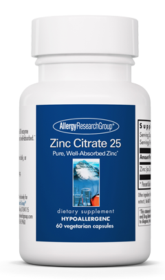 Zinc Citrate 25 mg 60 Capsules.