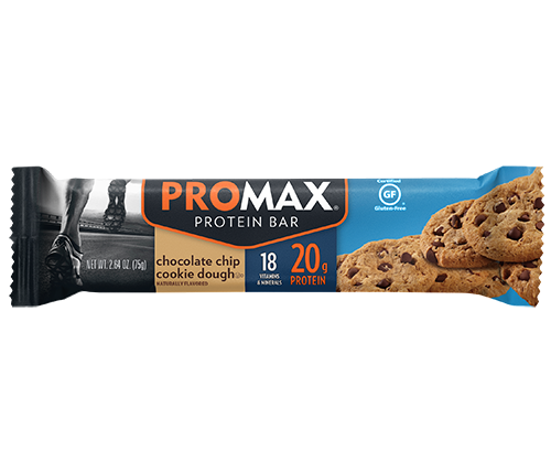 PROMAX Protein Bar Chocolate Chip Cookie Dough 12 Bars.