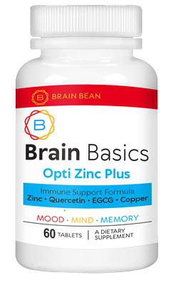 Brain Basics Opti Zinc Plus 60 Tablets.