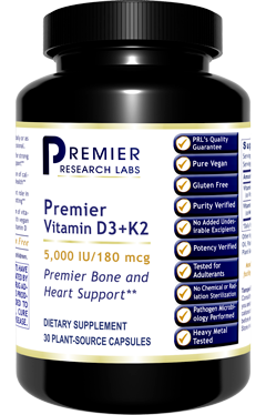 Premier Vitamin D3+K2 30 Capsules.