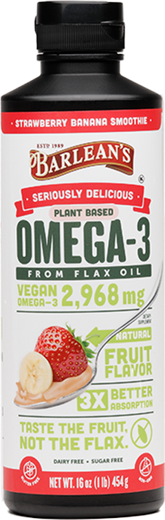 Omega-3 Vegan Strawberry Banana Smoothie 16 oz.