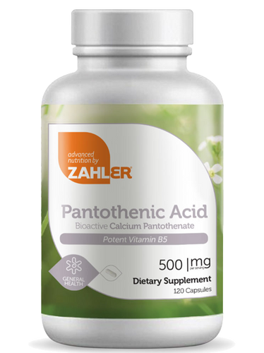 Pantothenic Acid 120 Capsules.