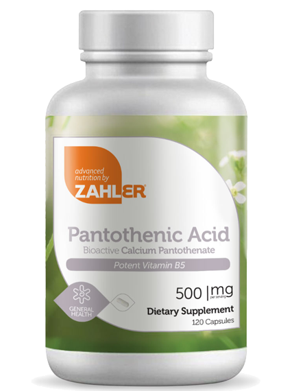 Pantothenic Acid 120 Capsules.