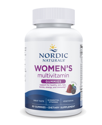 Women's Multivitamin Mixed Berry 60 Gummies.