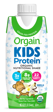 Kids Protein Organic Nutrition Shake Vanilla Single Serving Pack.