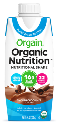 Vegan Organic Nutrition Shake Smooth Chocolate Single Serving Pack.