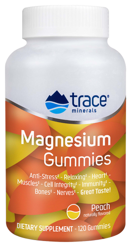 Magnesium Gummies Peach 120 Gummies.