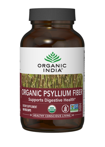 Organic Psyllium Fiber 180 Capsules.