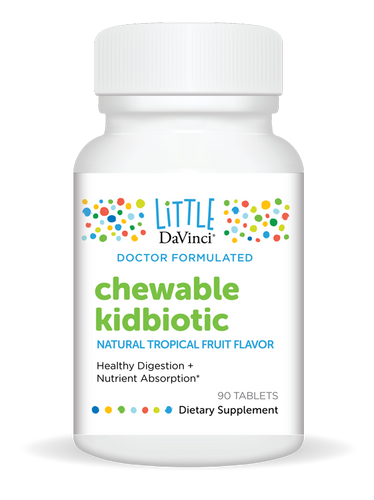 Chewable Kidbiotic Tropical Fruit 90 Tablets.