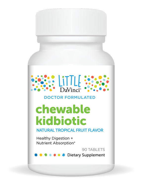 Chewable Kidbiotic Tropical Fruit 90 Tablets.