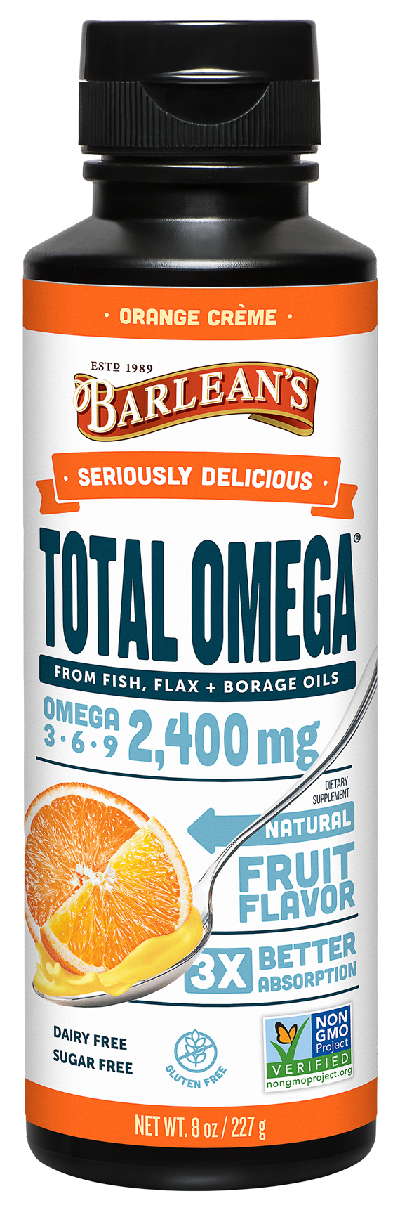 Seriously Delicious Total Omega Orange Creme 8 oz.