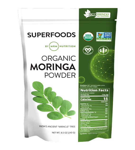 Organic Moringa Leaf Powder 60 Servings.