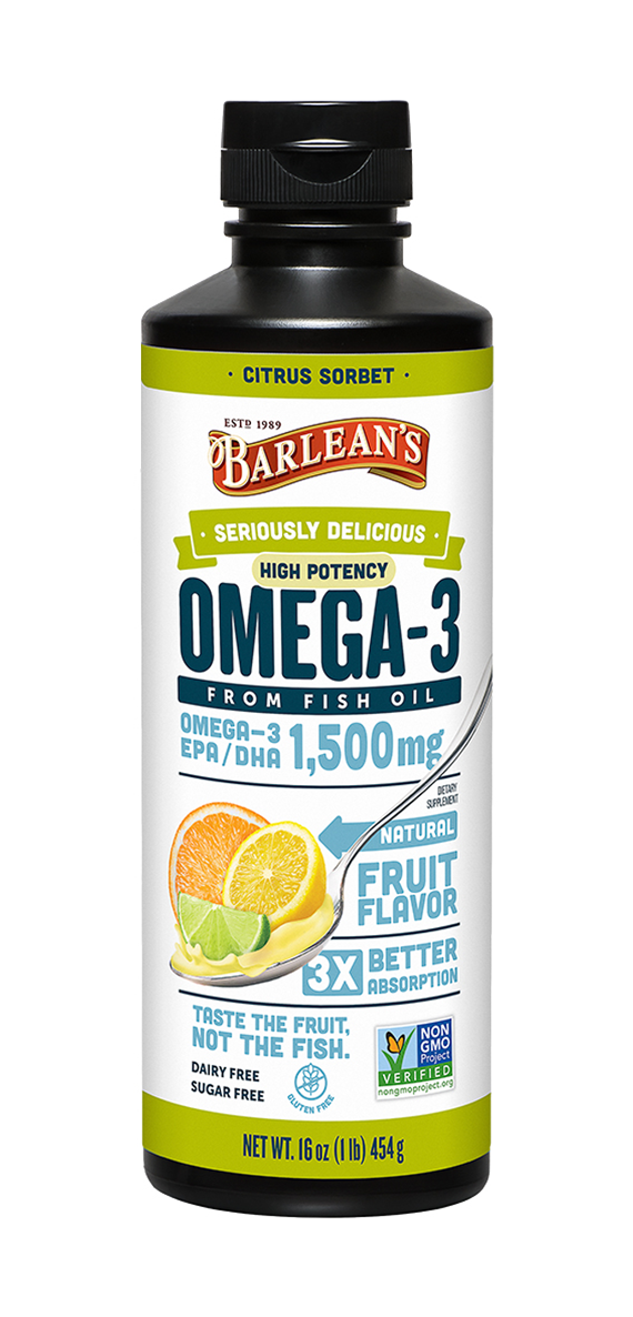 Seriously Delicious High Potency Omega-3 Citrus Sorbet 16 oz.