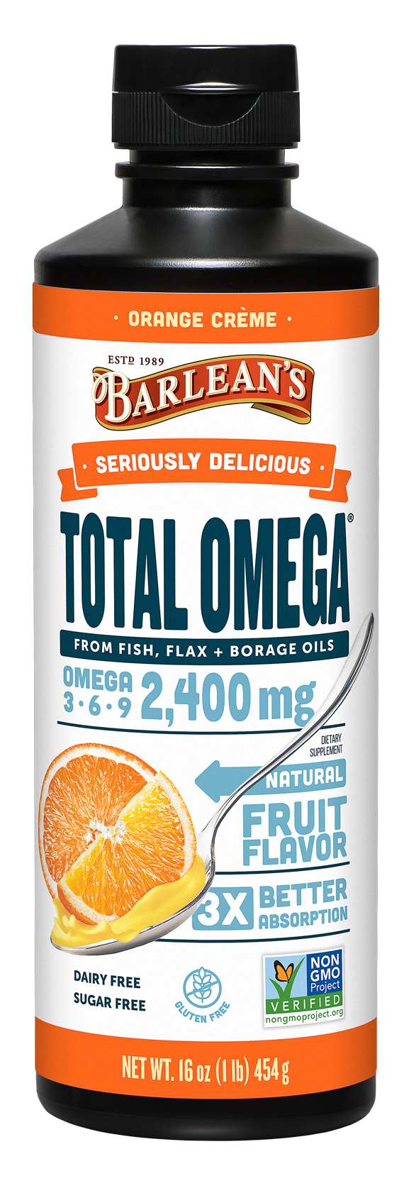 Seriously Delicious Total Omega Orange Creme 16 oz.
