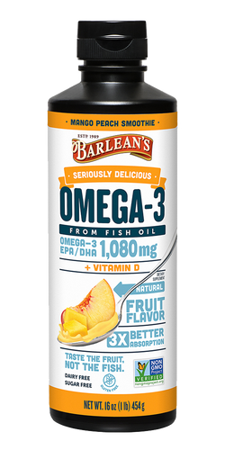 Seriously Delicious Omega-3 Mango Peach Smoothie 16 oz.