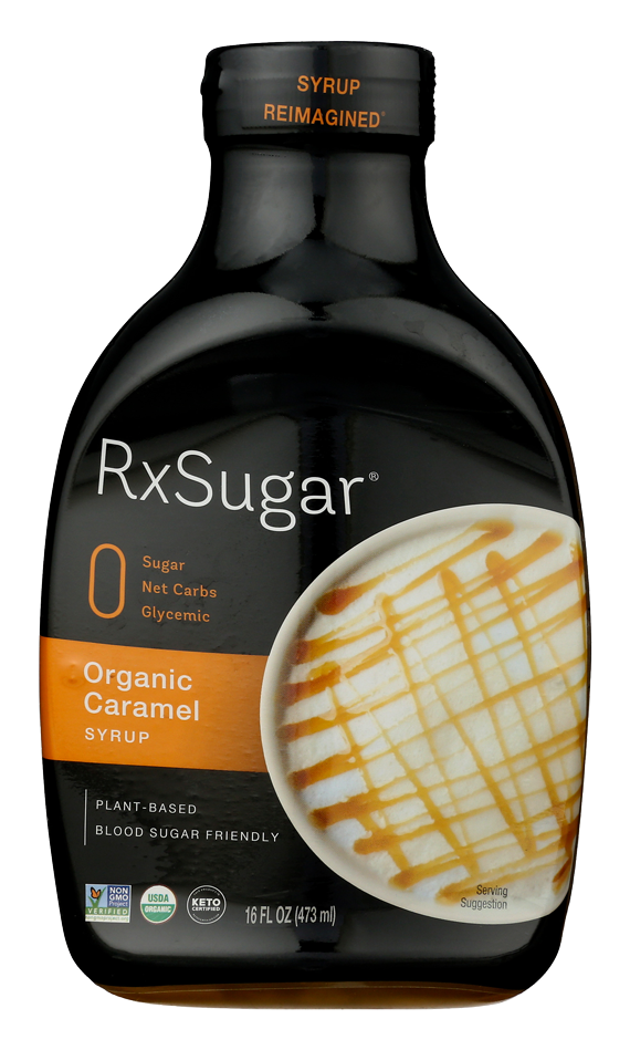 RxSugar® Organic Caramel Syrup 16 fl oz.