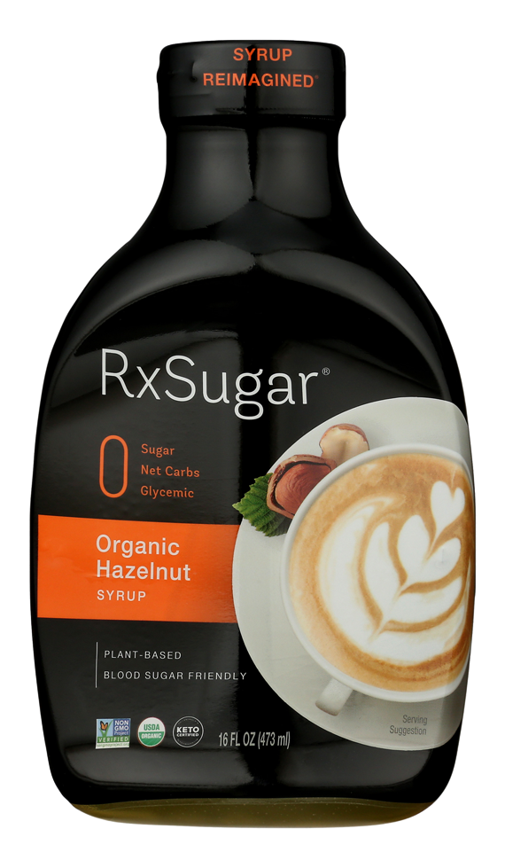 RxSugar® Organic Hazelnut Syrup 16 fl oz.