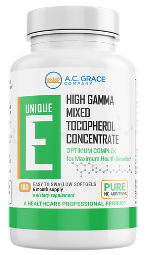 UNIQUE E High Gamma Mixed Tocopherol 180 Softgels.